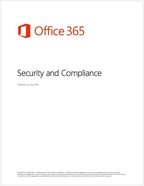 White Paper: Office 365 Security and Compliance