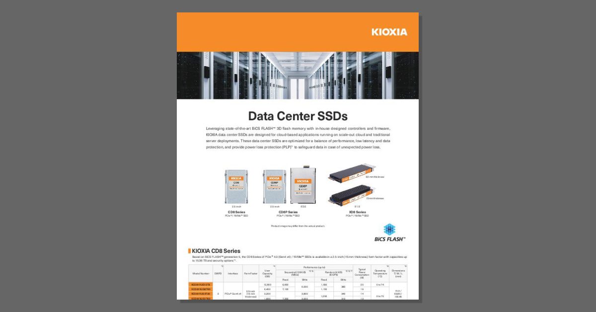 KIOXIA Data Center SSD Data Sheet