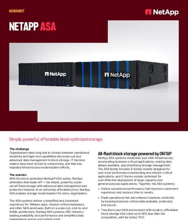 NetApp ASA Datasheet