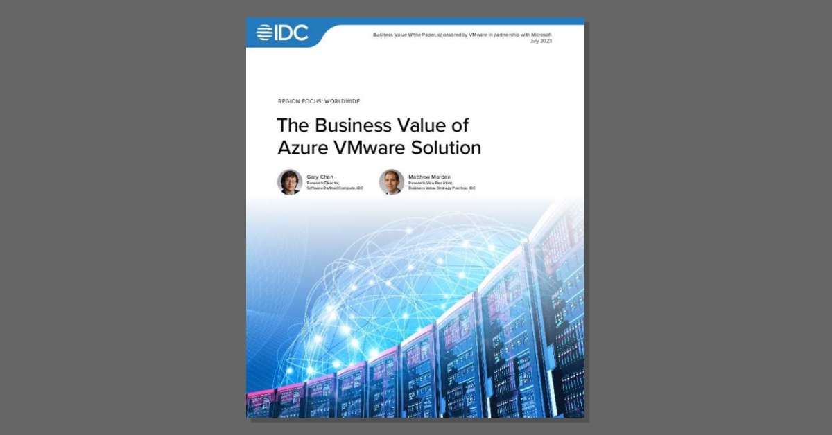 The Business Value of Azure VMware Solution