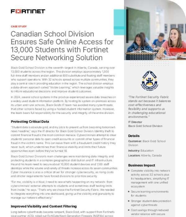Canadian School Division Ensures Safe Online Access for 13,000 Students